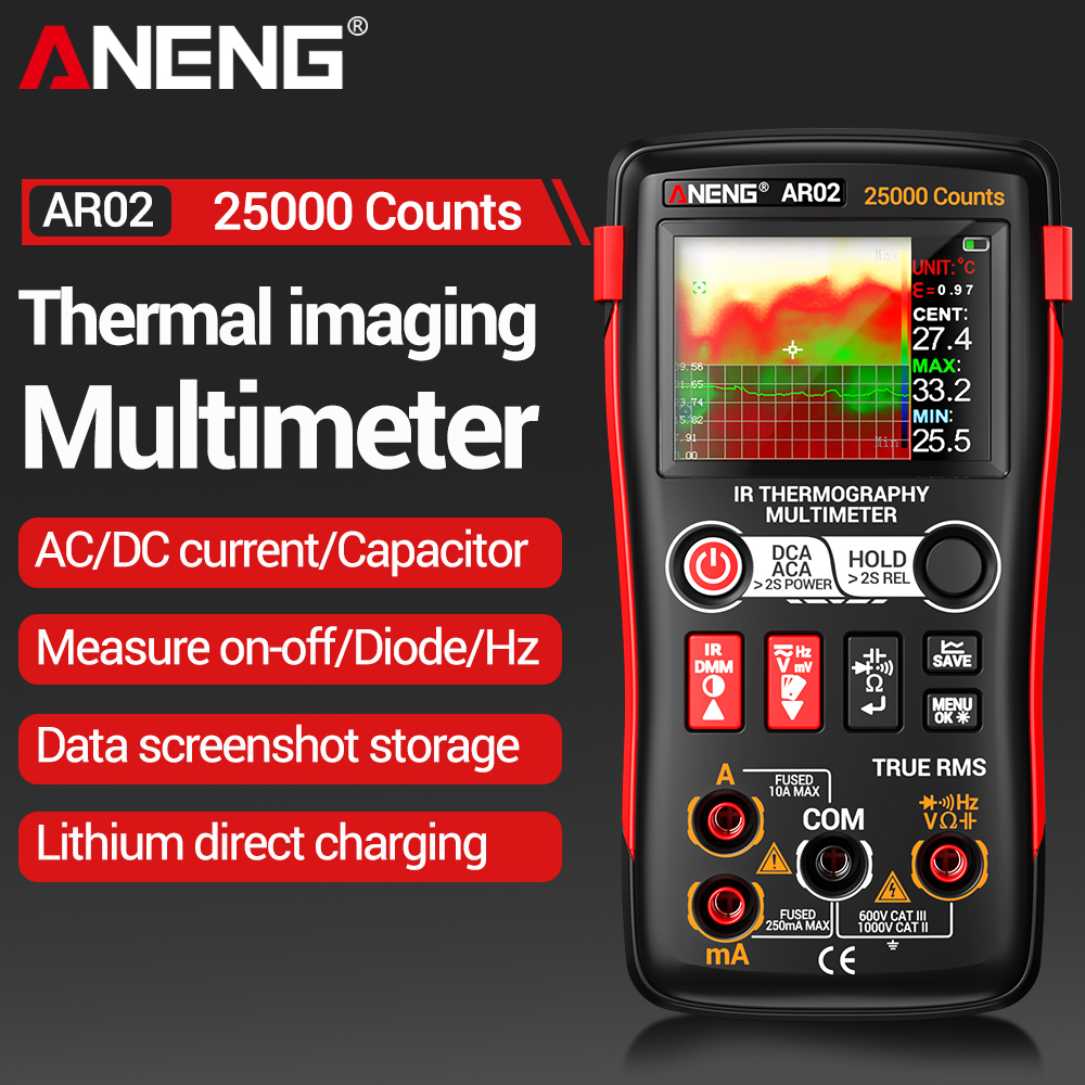 Tft Display 2.4 - Multímetro de imagen térmica ANENG, resolución
