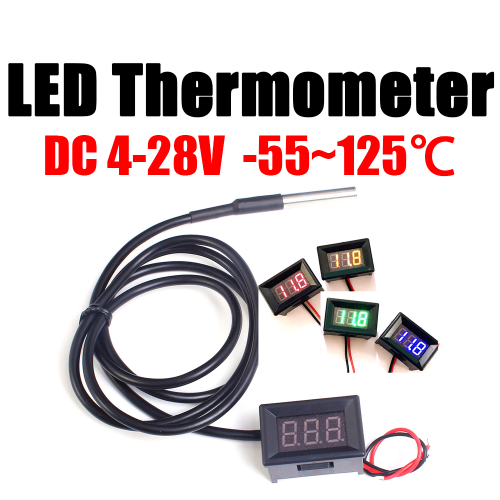 Termómetro Digital LED DC 12V  - Ds18B20 reseña y precio
