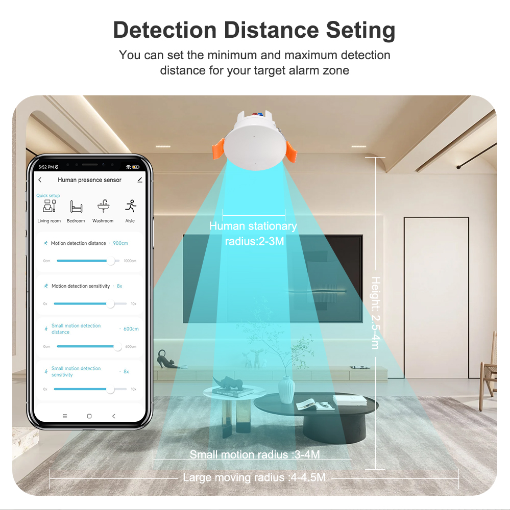 ZigBee MmWave Radar presencia  - Pir Motion Sensor reseña y precio