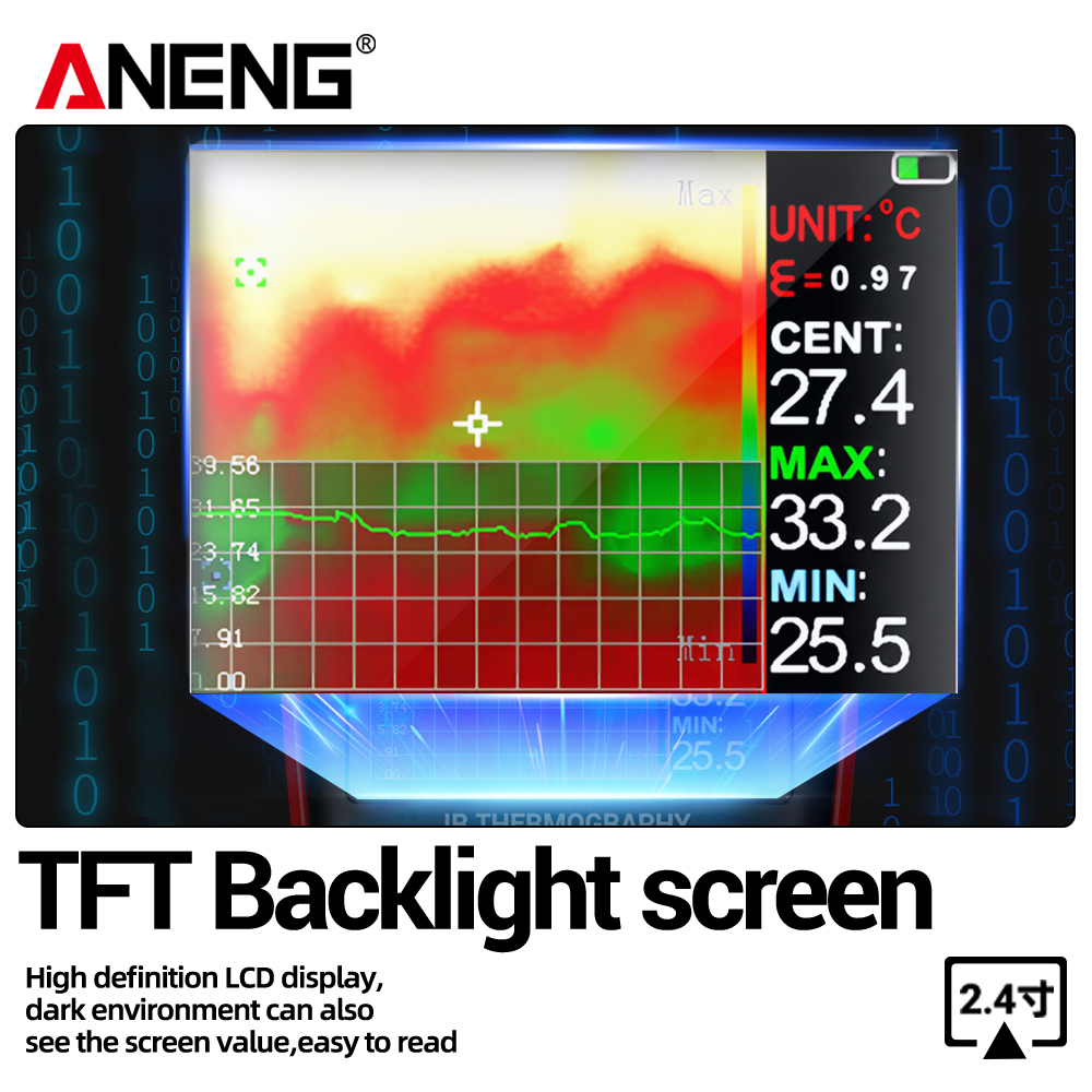 Multímetro de imagen térmica A - Tft Display 2.4 reseña y precio